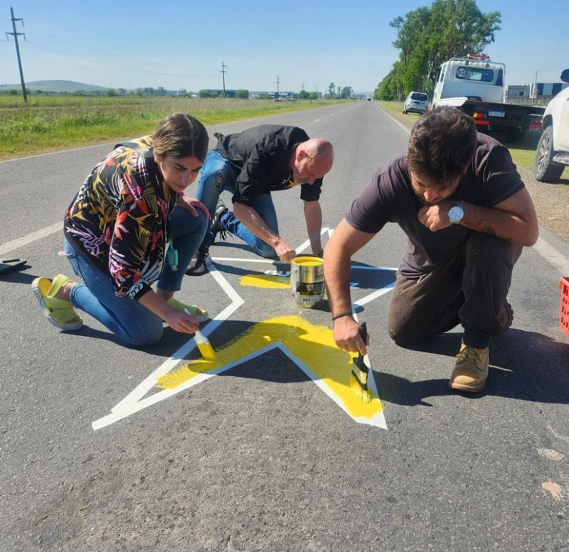 Pintaron la estrella 174 en memoria de Gustavo Rodrguez